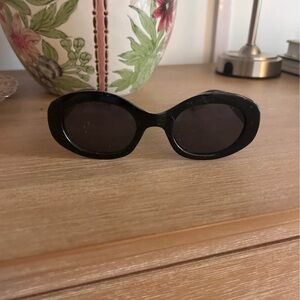 Black Oval Sunglasses